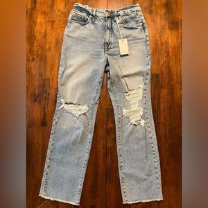 Good American Vintage-Inspired Curvy Jeans in Light Blue